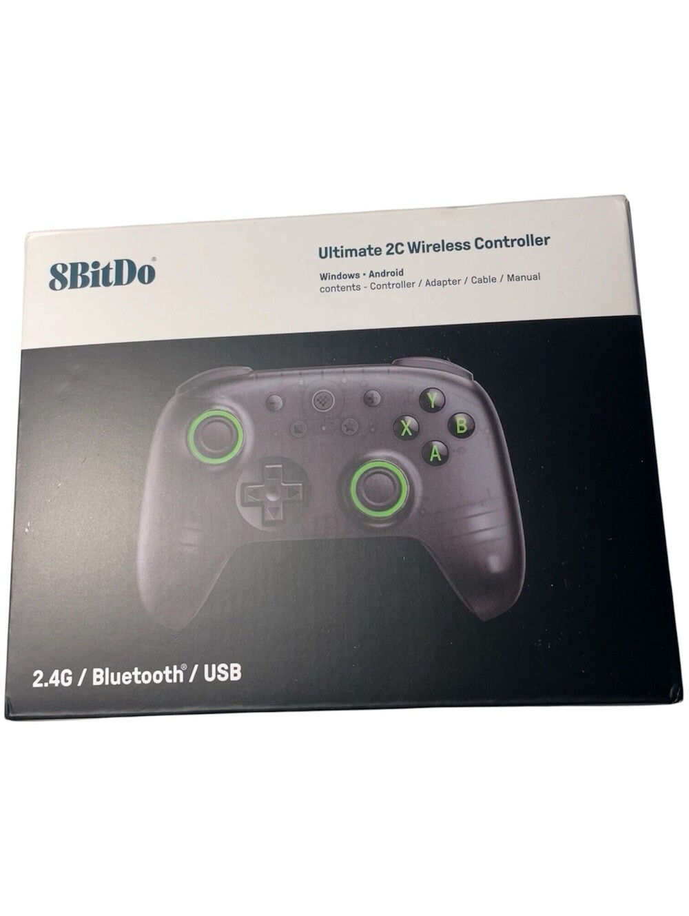 8BitDo Ultimate 2C Wireless Controller Hall Effect PC Android Black -New OpenBox